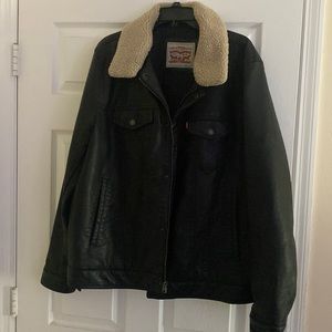 Levi’s - Mens Faux Leather Sherpa Lined Jacket